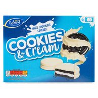 12 White Chocolate Covered Cookies & Cream Biscuits 240g Belmont